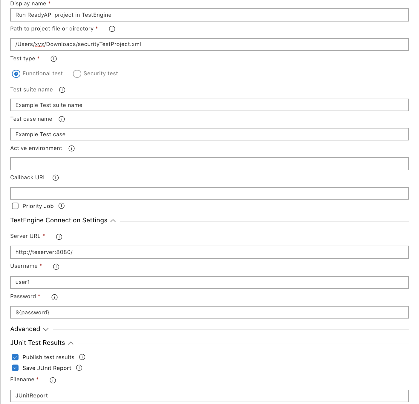 Configure a ReadyAPI Pro for Azure DevOps task
